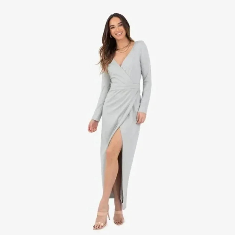 NWT Kittenish Faye Crossover Maxi Dress, Sage Green | Size XXL (Fits XL)